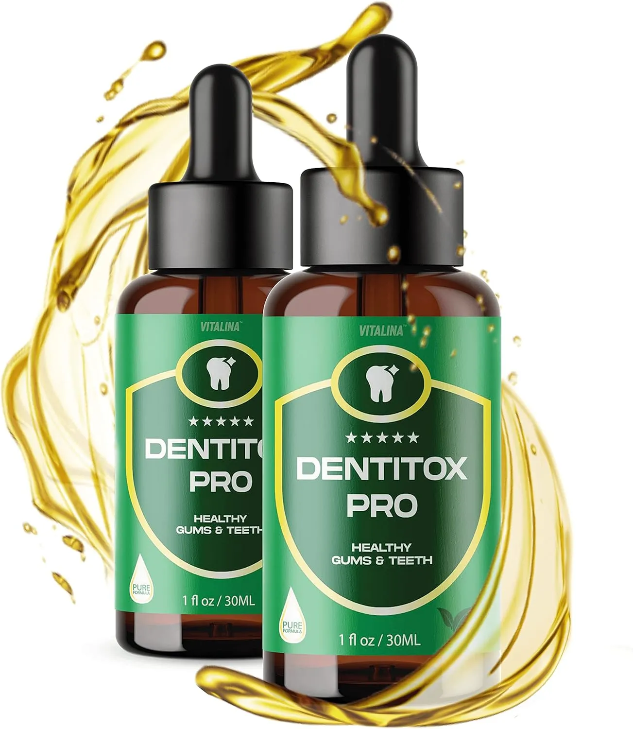 Apply Dentitox Pro drops to gumline